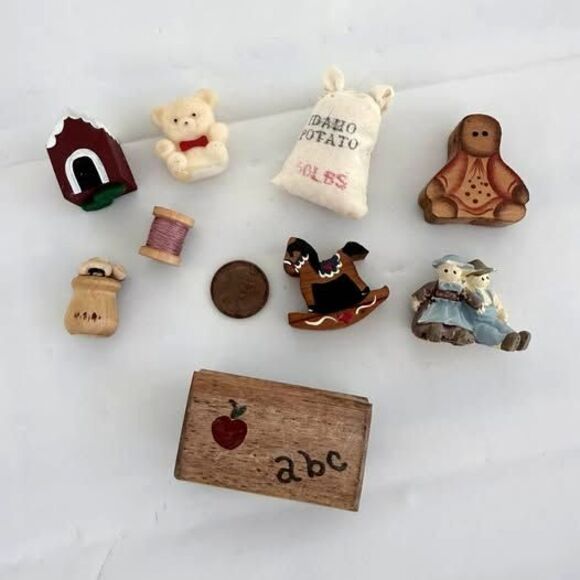 Unbranded Other - Vintage Miniature Figurine and Trinket Collection 9 Piece Lot